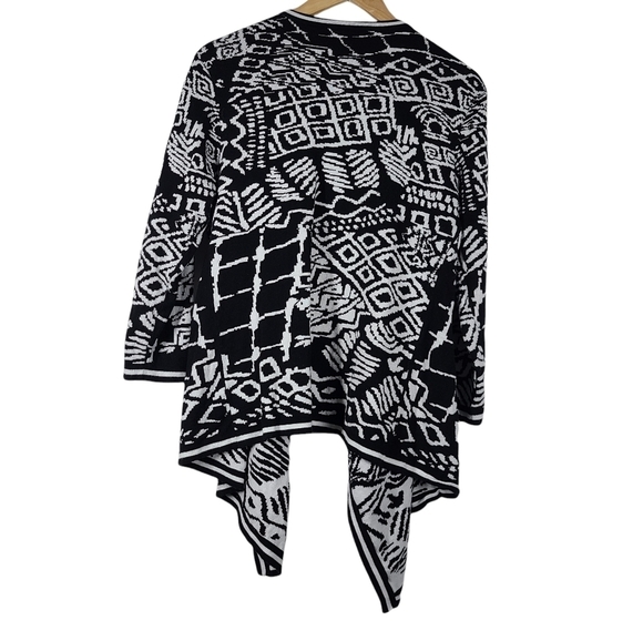 Grace Cardigan Sweater Black and white print XL‎ - Picture 2 of 3